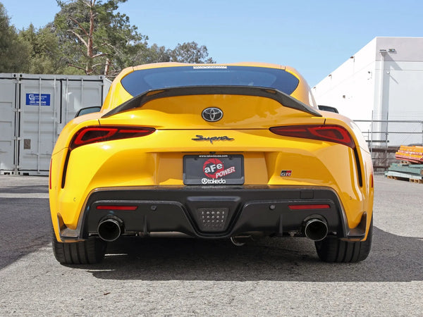 aFe POWER Takeda 2021+  Toyota Supra 2.0L (t) 2.5in-3in 304 SS CB Exhaust w/ Polished Tips