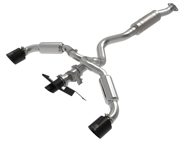 aFe 2023 + Toyota GR Corolla L3 1.6L (t) Gemini XV 3in to 2-1/2in Cat Back Exhaust w/ Black Tips