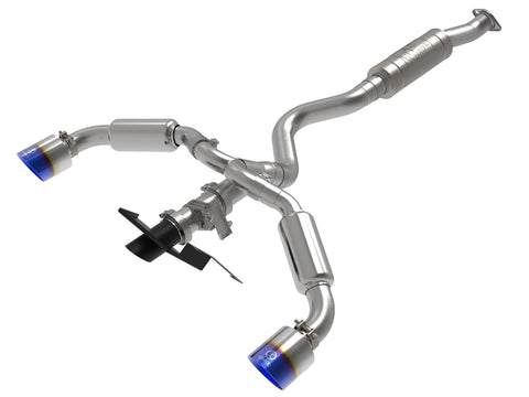 aFe 2023 + Toyota GR Corolla L3 1.6L (t) Gemini XV 3in to 2-1/2in Cat Back Exhaust w/ Blue Flame Tips