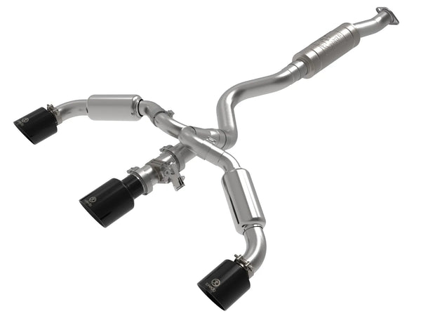 aFe 2023 + Toyota GR Corolla L3 1.6L (t) Gemini XV 3in to 2-1/2in Cat Back Exhaust w/ Black Tips