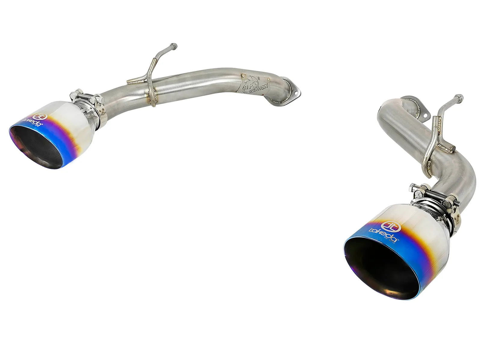 aFe Takeda 2.5in 304 SS Axle-Back Exhaust w/ Blue Flame Tips 2016 - 2024 Infiniti Q50 V6-3.0L (tt)