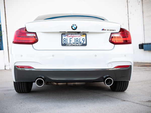 aFe MACHForce XP 3in to 2.5in 304 SS Axle-Back Exhaust w/ Polished Tips 2014 - 2016 BMW M235i ( Including XDrive )