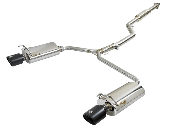 aFe Takeda Exhaust 304SS Dual Cat-Back w/ Black Tips 2013 - 2017 Honda Accord LX/EX/EX-L Sedan L4 2.4L
