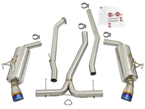 aFe POWER Takeda 2016 - 2021 Honda Civic EX / Touring I4-1.5L (t) Catback Exhaust - Blue Tips