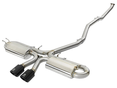 aFe Takeda 3in 304 SS Cat-Back Exhaust w/ Dual Center Black Tips 2017 - 2020 Honda Civic Si (2dr) I4 1.5L