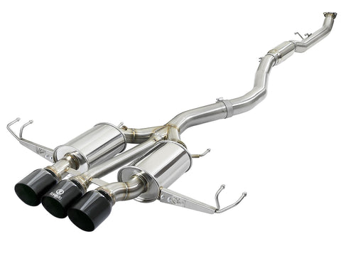 aFe Takeda 3in 304 SS Cat-Back Exhaust w/ Tri-Black Tips 2017- 2021 Honda Civic Type R L4 2.0L (t)