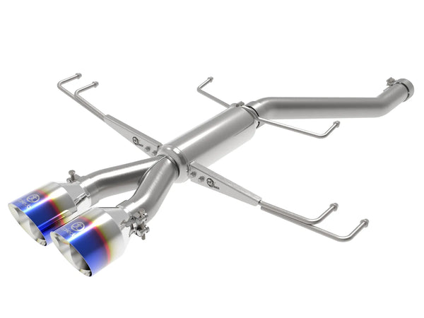 aFe Takeda 2.5in 304SS Axle-Back Exhaust System 2017 - 2021 Honda Civic Type R FK8 L4-2.0L (t) - Blue Flame Tip