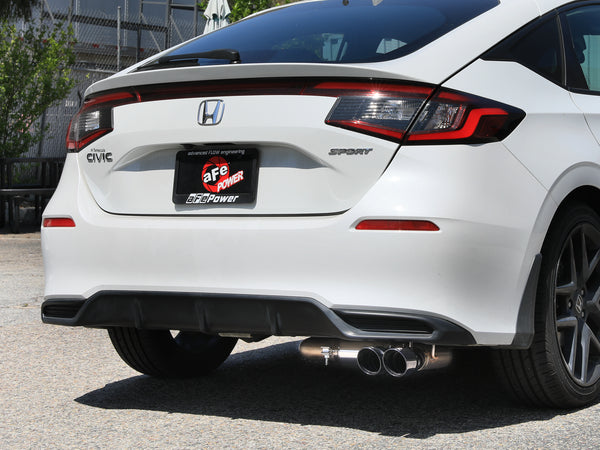 aFe POWER Takeda 2.5in 304 SS Cat-Back Exhaust w/ Polished Tips 2022 + Honda Civic L4-2.0L Hatchback Only