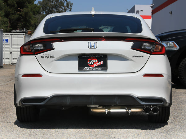 aFe POWER Takeda 2.5in 304 SS Cat-Back Exhaust w/ Polished Tips 2022 + Honda Civic L4-2.0L Hatchback Only