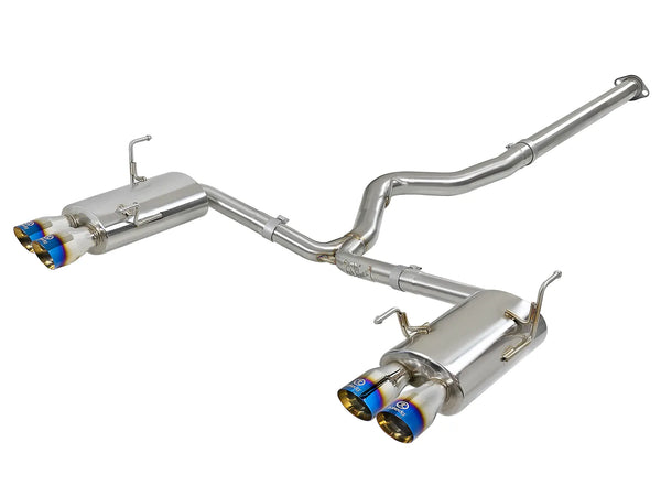 aFe Takeda 3in 304 SS Cat-Back Exhaust System 2015 - 2021 Subaru WRX/WRX STI H4-2.0/2.5L (t) Blue Tips
