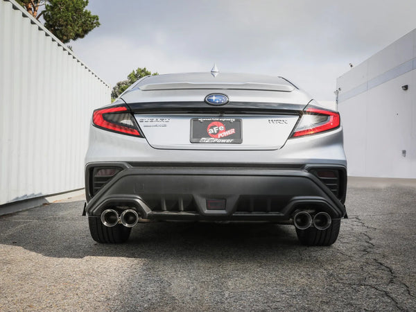 aFe POWER Takeda 3in to 2-1/2in 304 SS Cat-Back Exhaust w/ Polished Tips 2022 + Subaru WRX H4-2.4L(t)