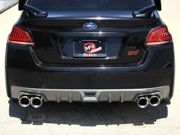 aFe Subaru WRX/STi 2015 - 2021 H4-2.0/2.5L Takeda 3in to 2-1/2in Stnlss Cat-Back Exhaust w/ Polished Tip
