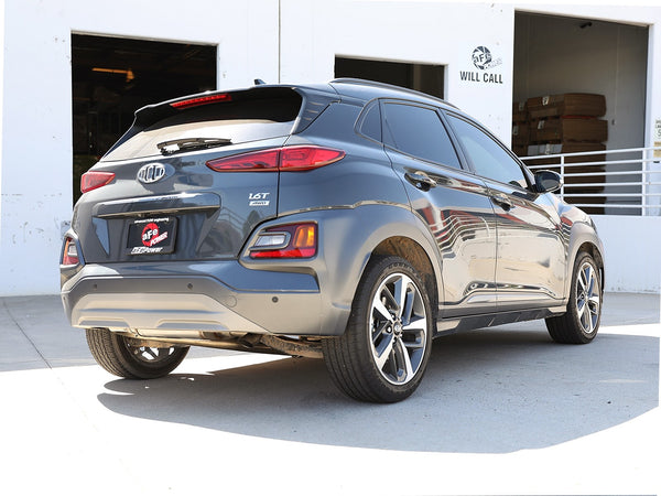 aFe Takeda 2.5in 304 SS Axle-Back Exhaust w/o Muffler w/BlackTips 2018 - 2023 Hyundai Kona L4-1.6L (t) AWD
