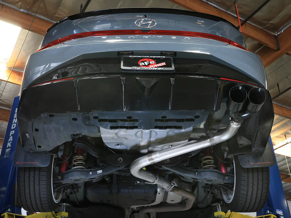 aFe Takeda Axle-Back Exhaust System Hyundai Elantra N Line 2021 - 2025 L4-1.6L- Black Tip