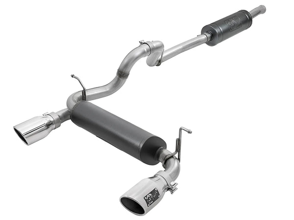 aFe Rebel Series 2.5in 304 SS Cat-Back Exhaust w/ Polished Tips 2018+ Jeep Wrangler (JL) V6 3.6L 4 Door