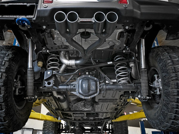 aFe Rebel Series 2.5in. 304 SS C/B Exhaust System 2018 + Jeep Wrangler (JL) V6-3.6L 4 Door - Black Tip
