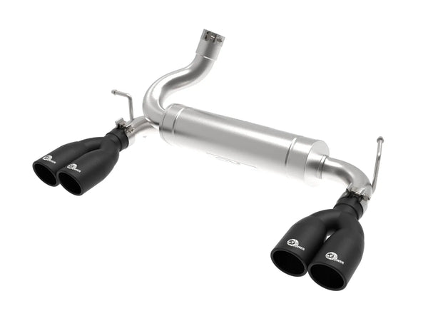 aFe Vulcan Series 2.5in 304 SS Axle-Back Exhaust Black 2007 - 2018 Jeep Wrangler (JK) V6-3.6/3.8L