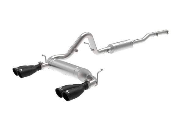 aFe Vulcan Series 2.5in 304SS Cat-Back Exhaust 2007 - 2018 Jeep Wrangler (JK) V6-3.6/3.8L w/ Black Tips