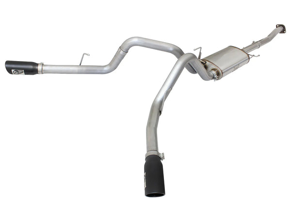 aFe MACHForce XP Exhaust 3in SS Dual Side Exit CB w/ Black Tips 2015 - 2020 Ford F150 Ecoboost V6-2.7L/3.5L