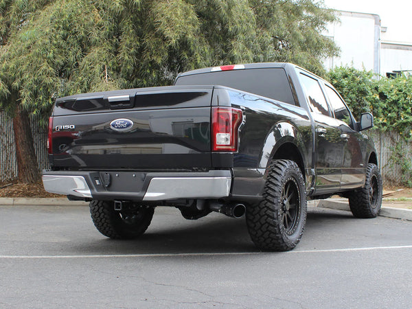 aFe MACHForce XP Exhaust 3in SS Dual Side Exit CB w/ Black Tips 2015 - 2020 Ford F150 Ecoboost V6-2.7L/3.5L