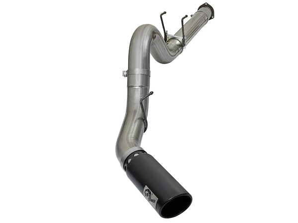 aFe Large Bore-HD 5in DPF Back 409 SS Exhaust System w/Black Tip 2017 - 2024 F250 / F350 SD Diesel Power Stroke