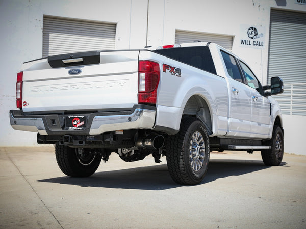 aFe Apollo GT Series 3-1/2in 409 SS Axle-Back Exhaust 2020 - 2022 Ford F-250/F-350 6.2/7.3L w/ Black Tips