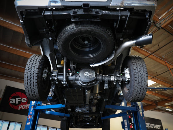 aFe Apollo GT Series 3-1/2in 409 SS Axle-Back Exhaust 2020 - 2022 Ford F-250/F-350 6.2/7.3L w/ Black Tips