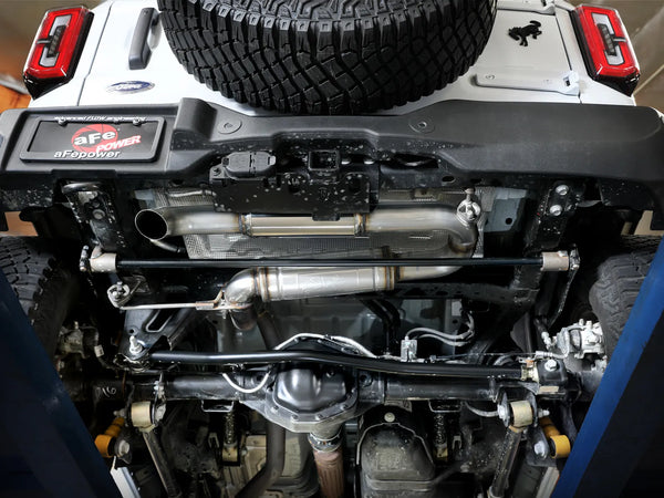 aFe 2021 + Ford Bronco Apollo GT Series 3 IN 409 Stainless Steel Hi-Tuck Axle-Back Exhaust