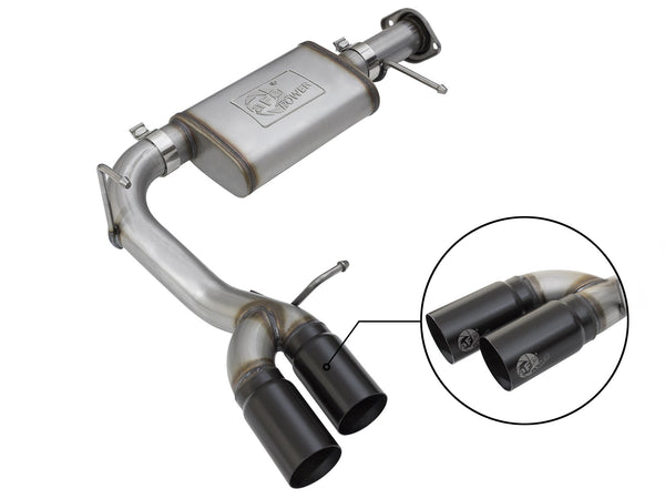 aFe Rebel Series CB 3in Middle Side Exit SS Exht w/ Black Tips 2015 - 2022 Chevy Colorado / GMC Canyon