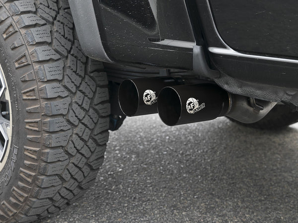 aFe Rebel Series CB 3in Middle Side Exit SS Exht w/ Black Tips 2015 - 2022 Chevy Colorado / GMC Canyon