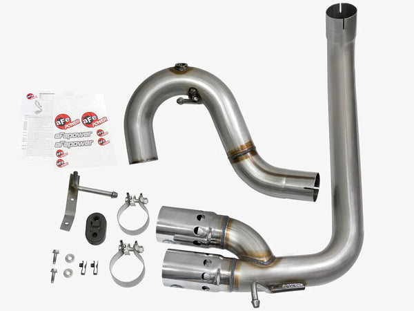 aFe Rebel Series DPF-Back 3in Side Exit SS Exhaust Polished Tips 2016 - 2022 GM Colorado/Canyon 2.8L