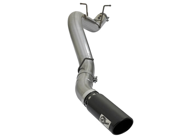 aFe LARGE BORE HD 5in 409-SS DPF-Back Exhaust w/Black Tip 2017 - 2019 GM Silverado / Sierra 2500 / 3500 HD Duramax V8-6.6L (td) L5P
