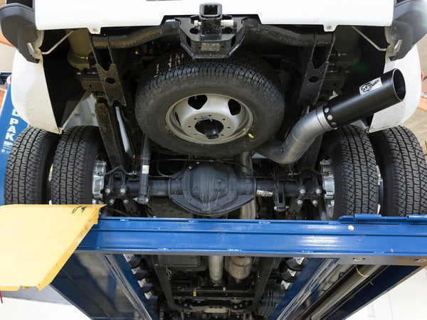 aFe LARGE BORE HD 5in 409-SS DPF-Back Exhaust w/Black Tip 2017 - 2019 GM Silverado / Sierra 2500 / 3500 HD Duramax V8-6.6L (td) L5P