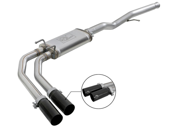 aFe Rebel Series 3in to 2.5in 409 SS Cat-Back Exhaust w/ Black Tips 2009 - 2018 GM Silverado/Sierra 4.3L 4.8L 5.3L