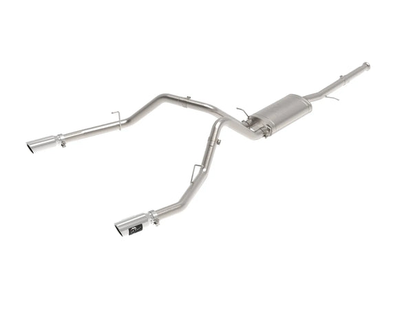 aFe Apollo GT Series Cat-Back Exhaust GM Silverado / Sierra 1500 2009 - 2018 V6-4.3L/V8-4.8/5.3L-Dual Rear Exit Polish Tips