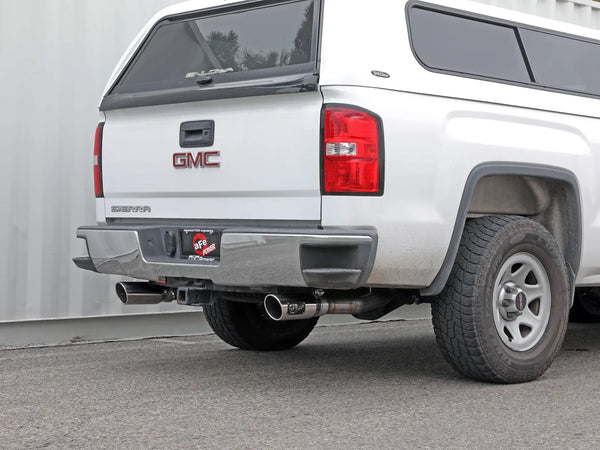 aFe Apollo GT Series Cat-Back Exhaust GM Silverado / Sierra 1500 2009 - 2018 V6-4.3L/V8-4.8/5.3L-Dual Rear Exit Polish Tips