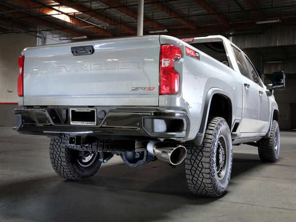 aFe Large Bore-HD 5in 409SS DPF-Back Exhaust System w/Pol Tip 2024 + Silverado / Sierra 2500 / 3500 HD V8-6.6L(td) L5P