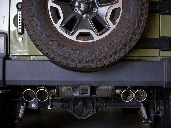 aFe Rebel Series 2.5in 409 SS Axle-Back Exhaust Polished 2007 - 2018 Jeep Wrangler (JK) V6-3.6L/3.8L