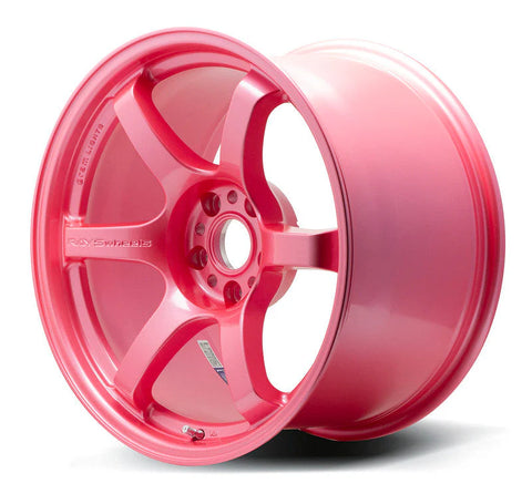 Gram Lights 57DR 17x9 +12 5x114.3 Sakura Pink Wheel