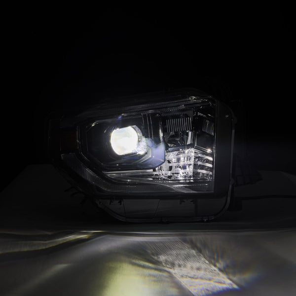 AlphaRex 2014 - 2021 Toyota Tundra LUXX-Series LED Proj Headlights Alpha-Blk w/Actv Light & Seq. Sig + DRL