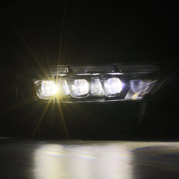 AlphaRex 2015 - 2017 Ford Mustang / 2018 - 2020 Shelby GT350 & GT500 NOVA LED Proj Headlights Black w/Activ Light/Seq Signal/Switch DRL