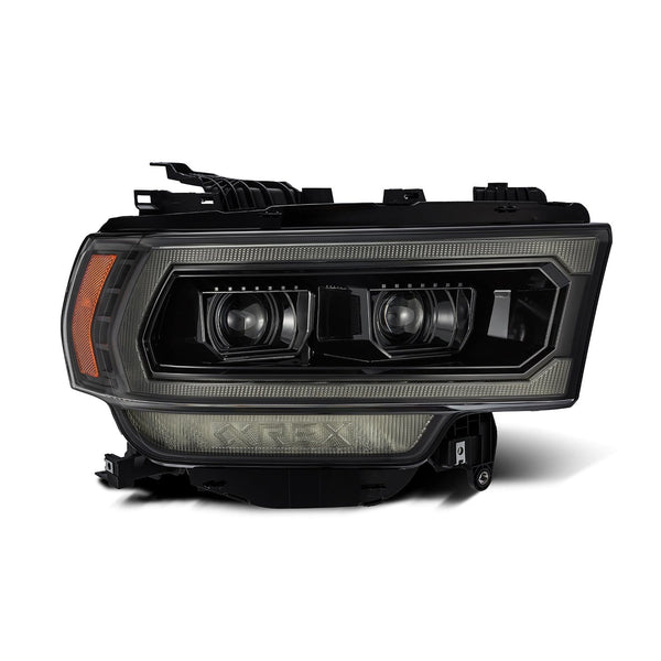 AlphaRex 2019 - 2022 Ram 2500/3500/4500/5500 PRO-Series Projector Headlights Plank Style Alpha Black w/Activation Light