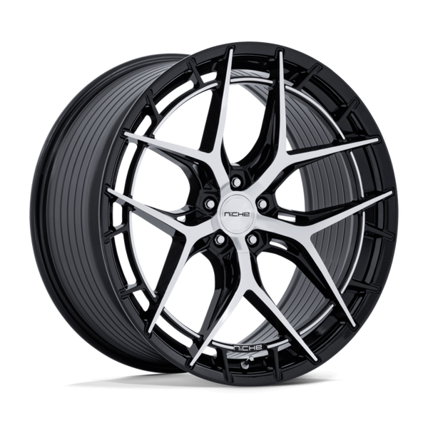 Niche NC286 RIVIERA Gloss Black W/ Machined Face 20x10.5 +38 5x112mm 72.6mm