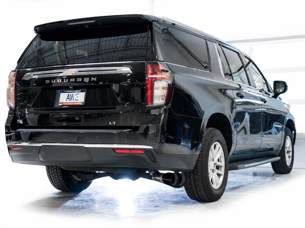 AWE Tuning 2021+ GMC Tahoe/Yukon 5.3L 0FG Side Exit Catback Exhaust - Diamond Black Tips