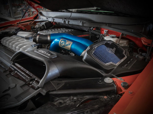 aFe 2021 - 2026 Ford F-150  inc. Raptor V6-3.5L(tt) Momentum XP Cold Air Intake System - Blue w/ Pro 5R Filter