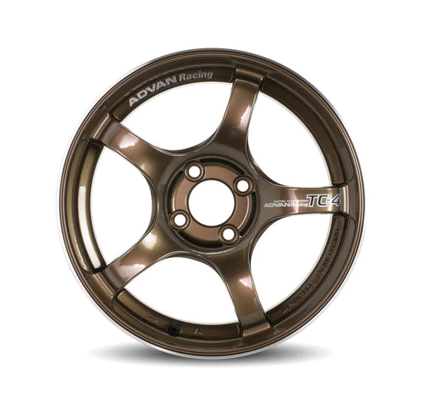 Advan TC4 17x9.5 +50 5x114.3 Racing Umber Bronze and Ring Wheel