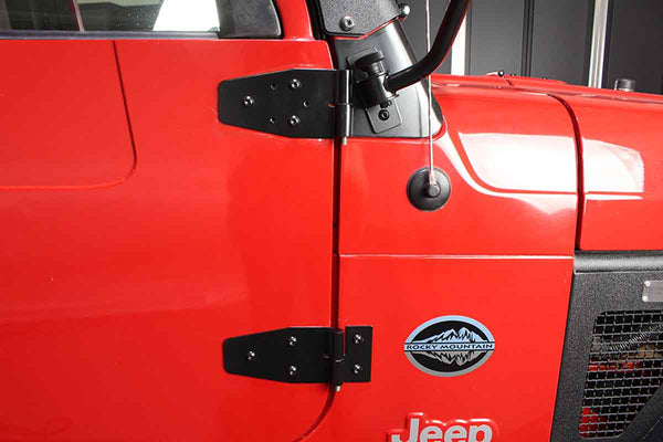 Kentrol 1997-2002 Jeep Wrangler TJ Door Hinge Set 4 Pieces - Powdercoat Black