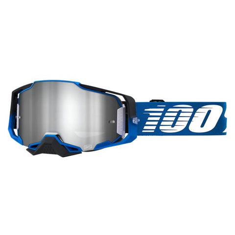 100% Armega Rockchuck Goggles - Flash Silver Lens