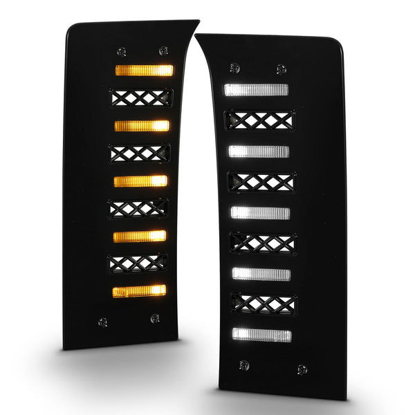 ANZO 2022 - 2024 Toyota Tundra (w/Factory LED Refl. & OE Bumper) Z-Series Full LED DRL Vent Lights - Pair