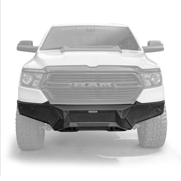 Go Rhino 2019 - 2024 Ram 1500 (Excl. Rebel/Warlock/TRX) Element Front Bumper w/Pwr Bar - Tex. Black